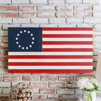 Betsy Ross Wooden American Flag
