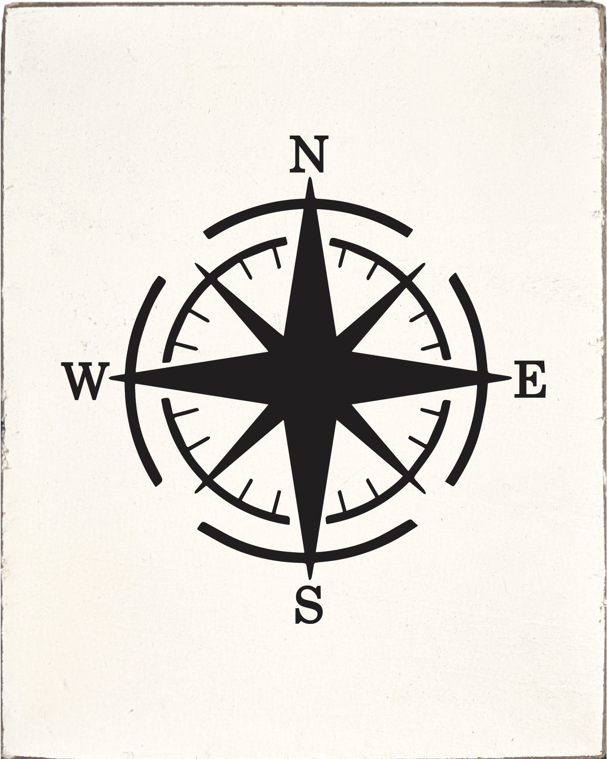 Black Symbols Decorative Wooden Block
