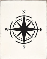 Black Symbols Decorative Wooden Block