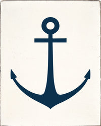 Navy Symbols Decorative Wooden Block