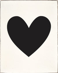 Black Symbols Decorative Wooden Block