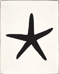 Black Symbols Decorative Wooden Block