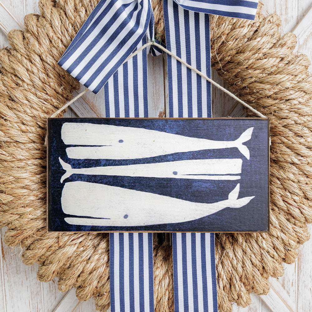 Three Whales Twine Sign