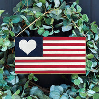 Heart Flag Twine Sign