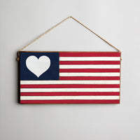 Heart Flag Twine Sign