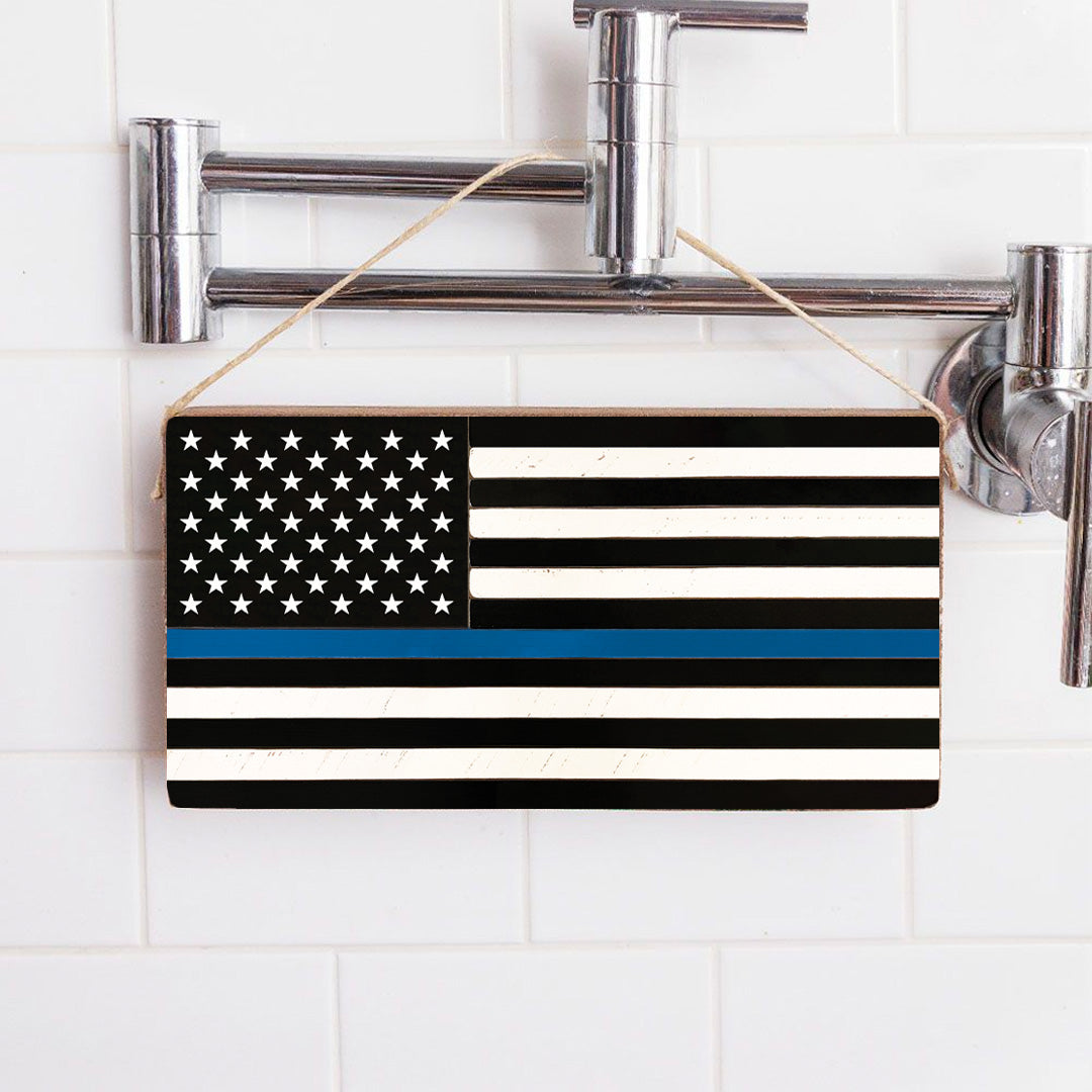 Thin Blue Line Flag Twine Sign