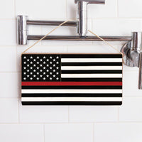 Thin Red Line Flag Twine Sign