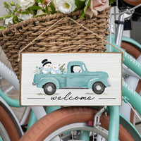 Snowmen Truck Twine Sign