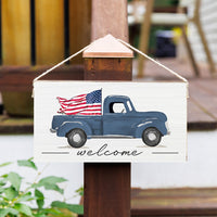 Flag Truck Twine Sign