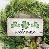 Welcome Shamrocks Twine Sign