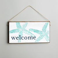 Welcome Starfish Twine Sign