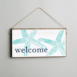 Welcome Starfish Twine Sign