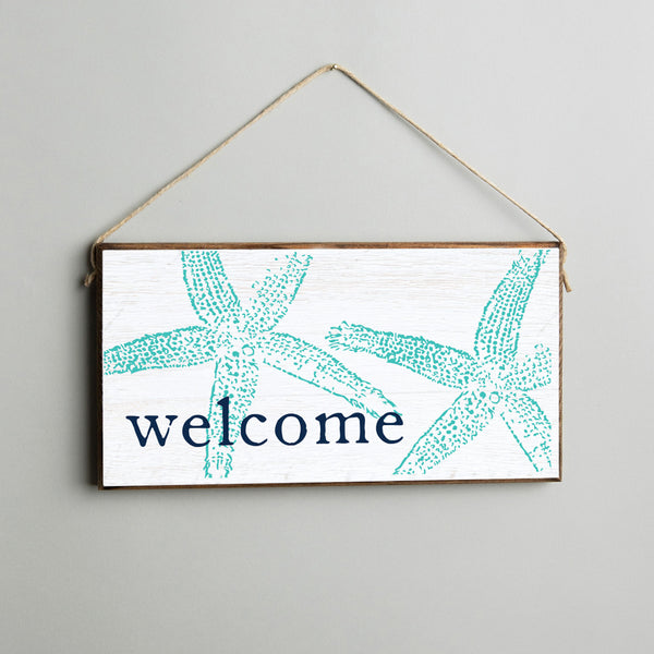 Welcome Starfish Twine Sign