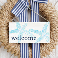 Welcome Starfish Twine Sign