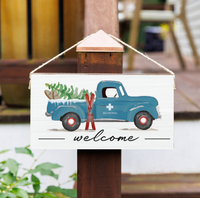 Welcome Ski Patrol Truck Twine Sign