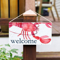 Welcome Lobster Twine Sign