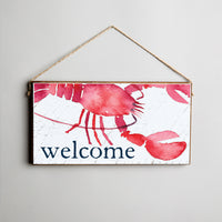Welcome Lobster Twine Sign