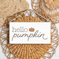 Hello Pumpkin Twine Sign