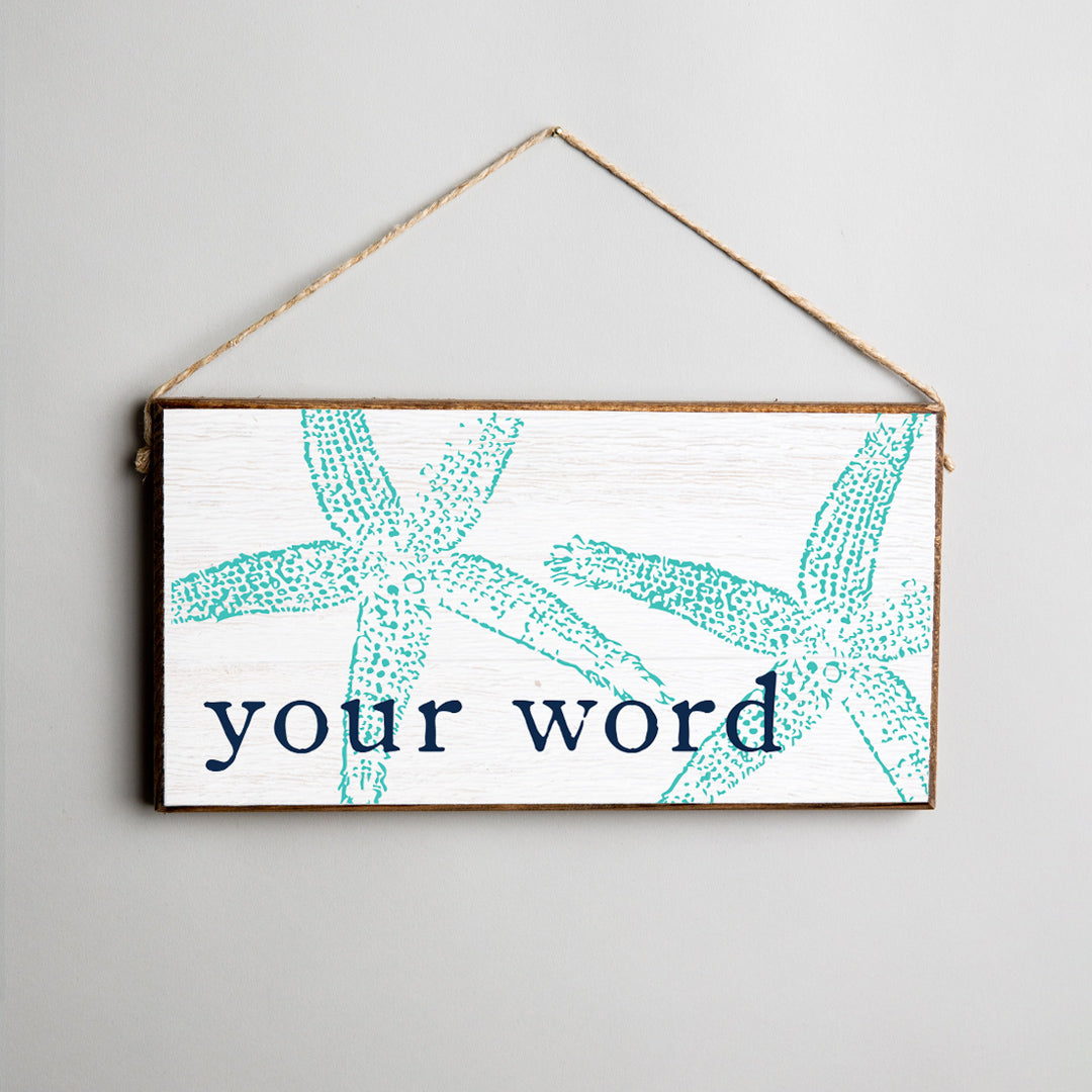 Personalized Starfish Twine Sign