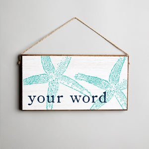 Personalized Starfish Twine Sign