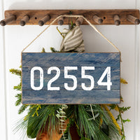 Personalized Your Word Washed Blue Twine Sign