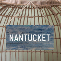 Personalized Your Word Washed Blue Twine Sign