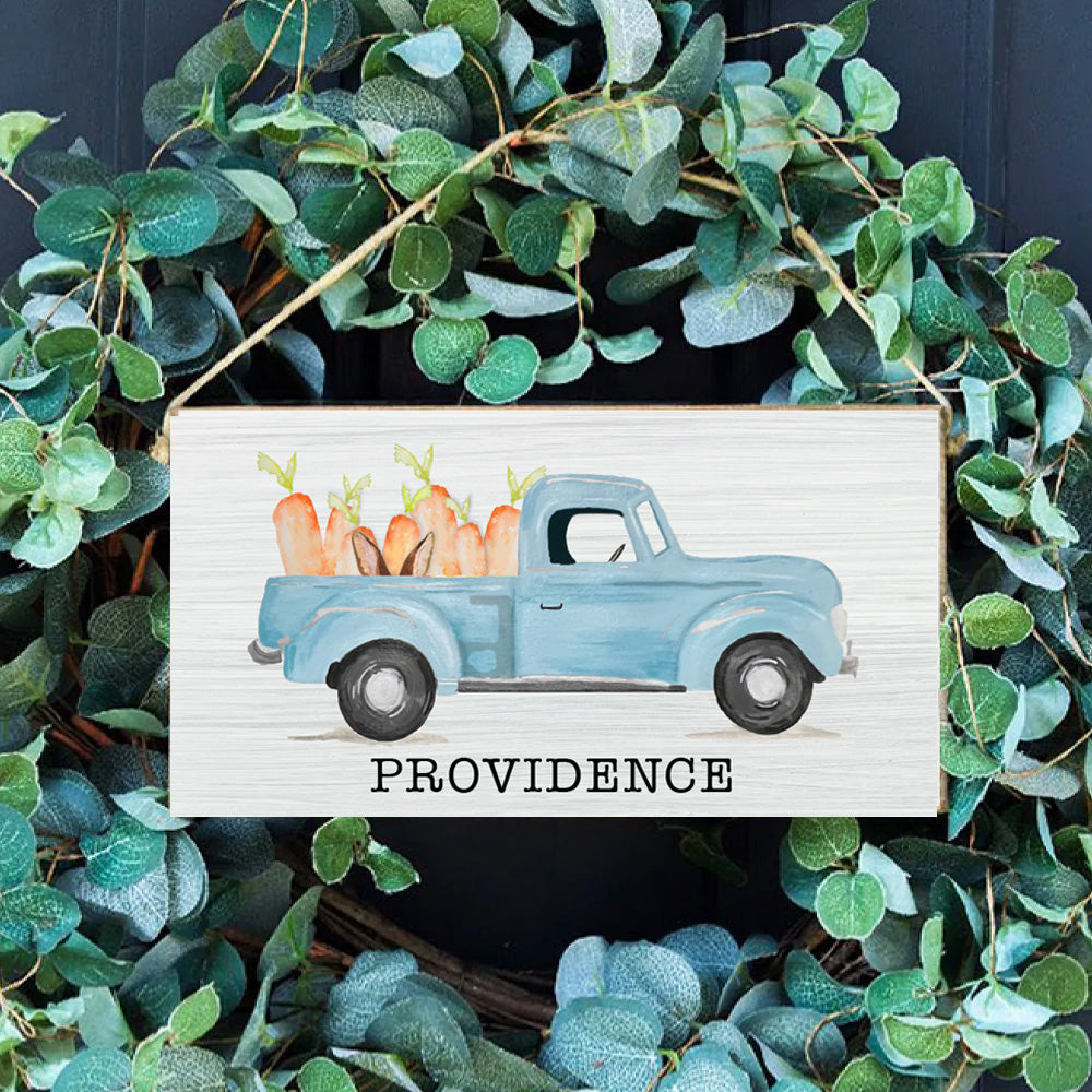 Personalized Easter Bunny Truck Twine Sign