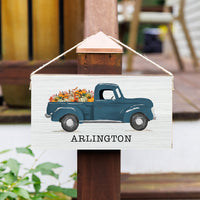 Personalized Fall Truck Twine Sign