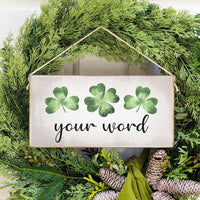 Personalized Shamrocks Twine Sign