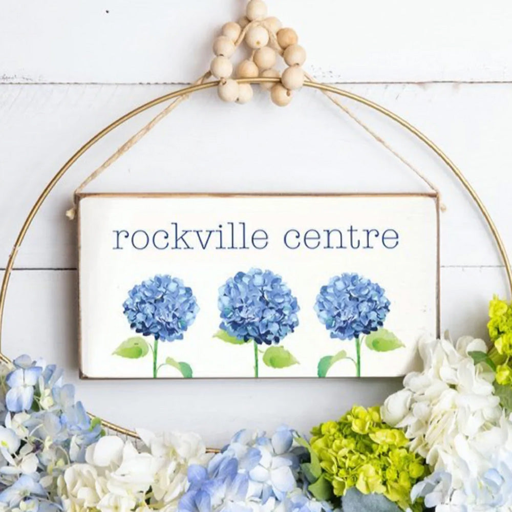 Personalized Hydrangea Twine Sign