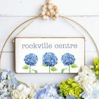 Personalized Hydrangea Twine Sign