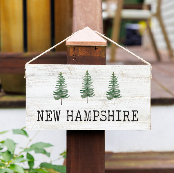 Personalized Watercolor Trees Twine Sign