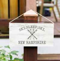Personalized Ski Sleep Ski Twine Sign