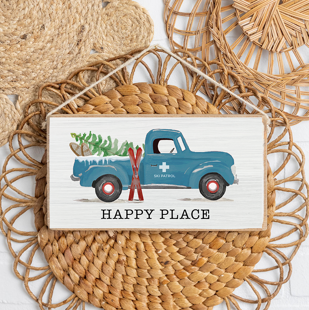 Personalized Ski Patrol Truck Twine Sign
