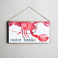 Personalized Watercolor Lobster Twine Sign