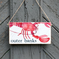 Personalized Watercolor Lobster Twine Sign