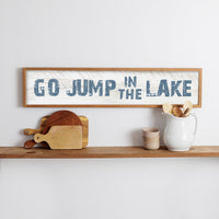 Go Jump in a Lake Barn Wood Sign