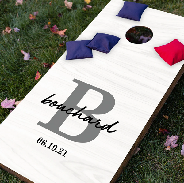 Personalized Monogram Cornhole Game Set
