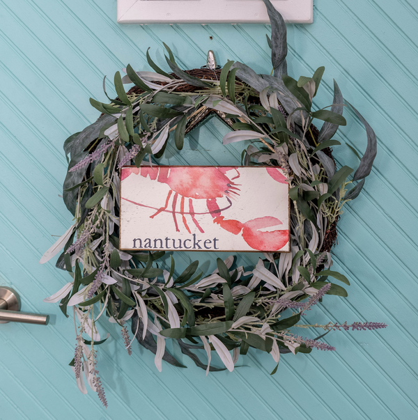 Personalized Watercolor Lobster Twine Sign