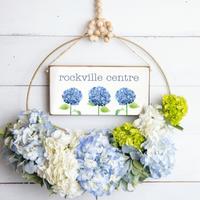 Personalized Hydrangea Twine Sign