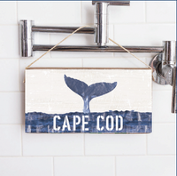Personalized Indigo Whale Tail Twine Sign