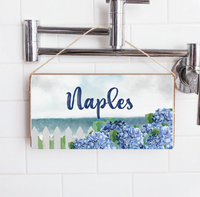 Personalized Hydrangea Dreams Twine Sign