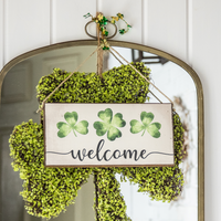 Welcome Shamrocks Twine Sign